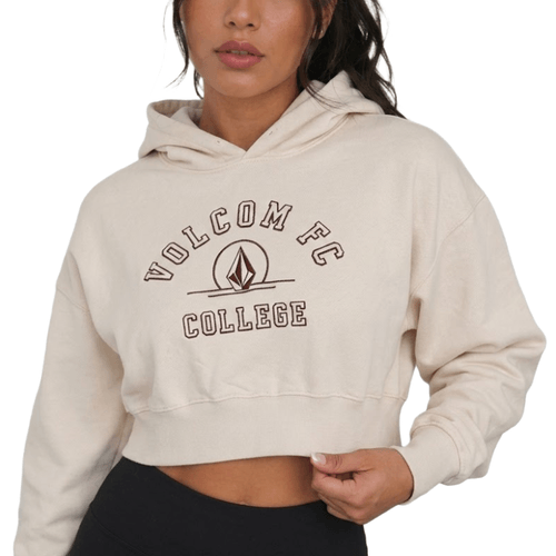 Moletom Feminino Volcom Canguru FC College OFF WHITE-VLBL020215- -1-